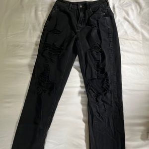 American Eagle Black Distressed Jeans